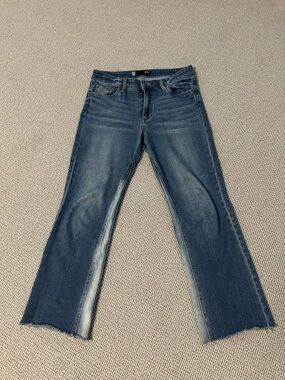 Women's size 4 blue Stretch Bootcut Jeans - KUT from the Kloth Kelsey Cropped